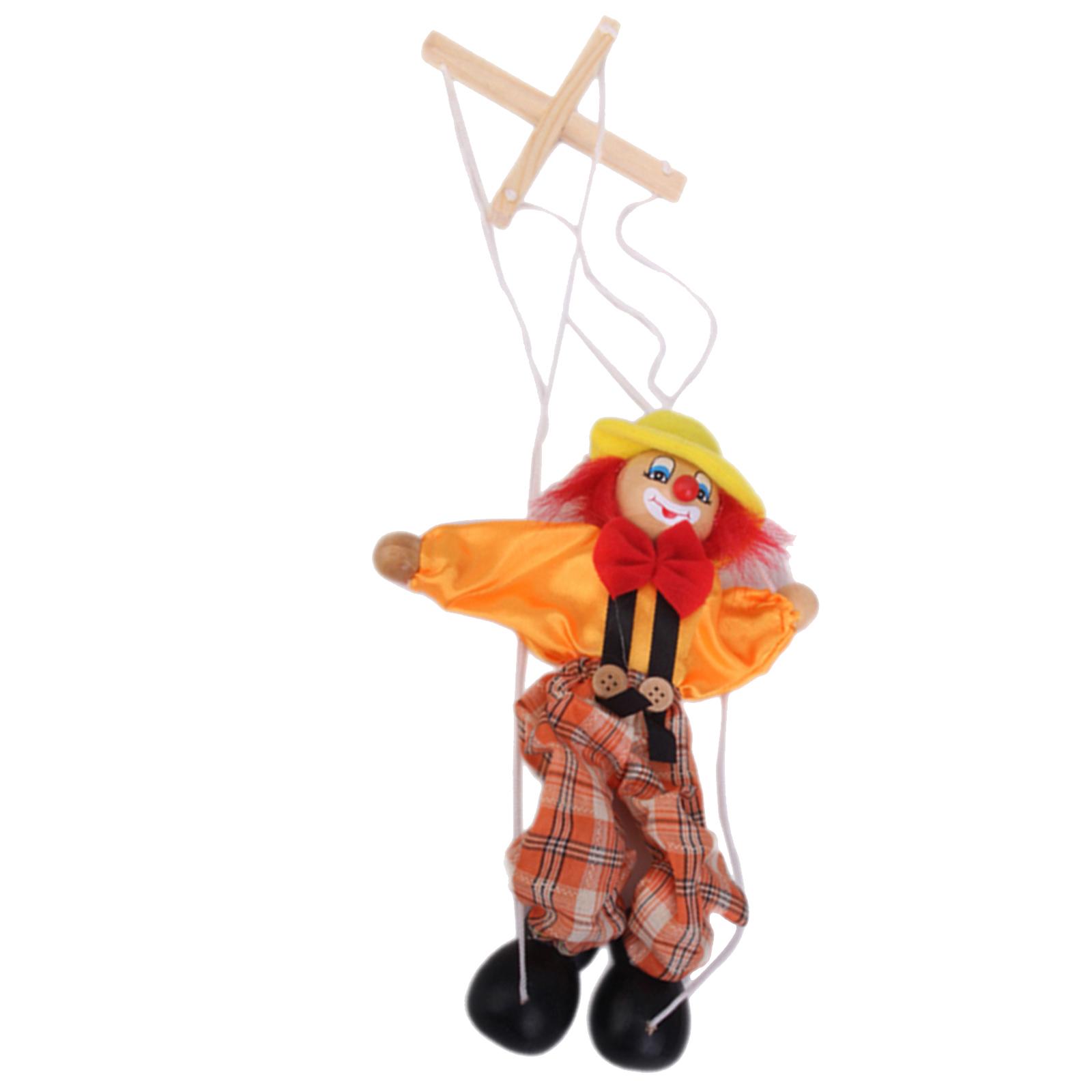 Wooden Clown Marionette Puppet