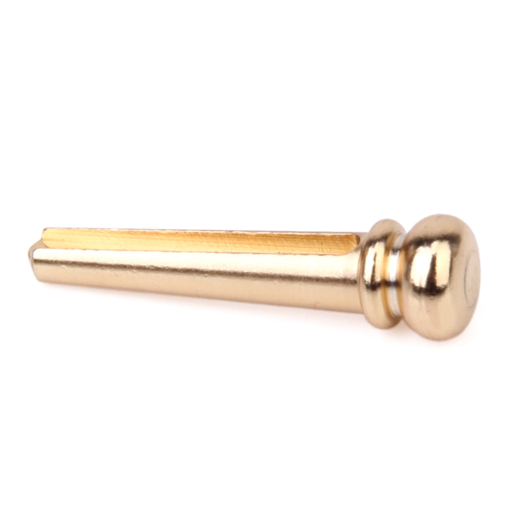 6pcs Brass Bridge Pins for Acoustic Guitar - Golden