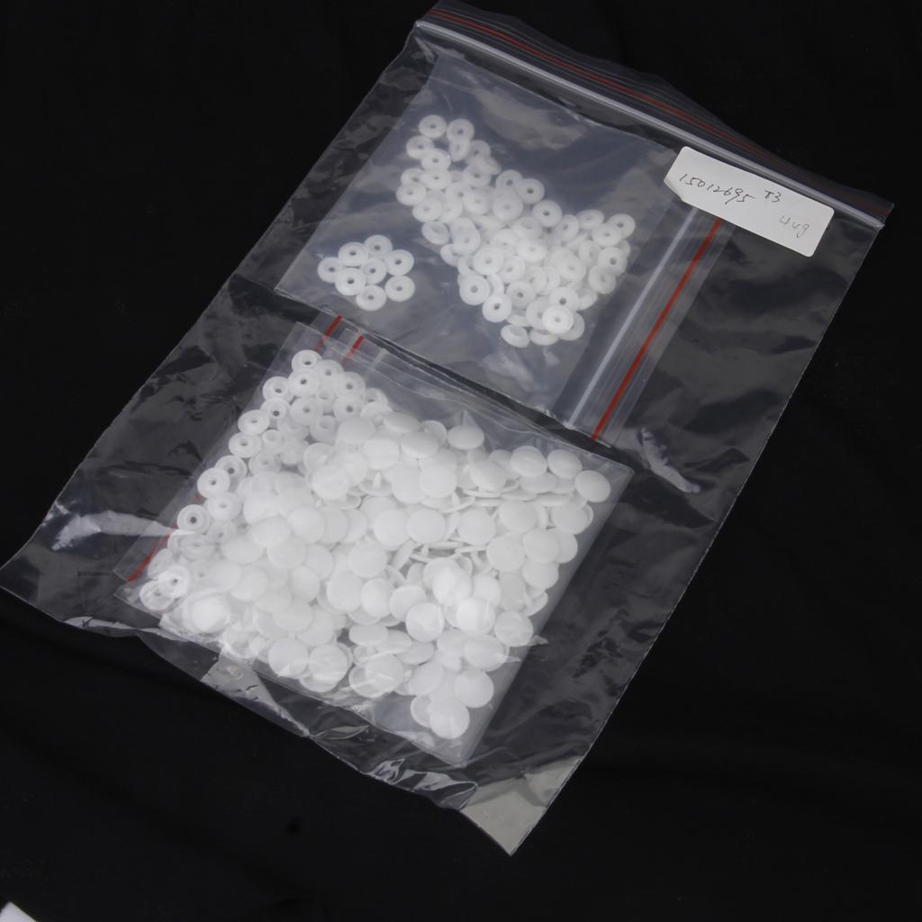 4x100x Resin Buttons Snaps Fasteners Poppers White Craft Cloth DIY 10.7MM
