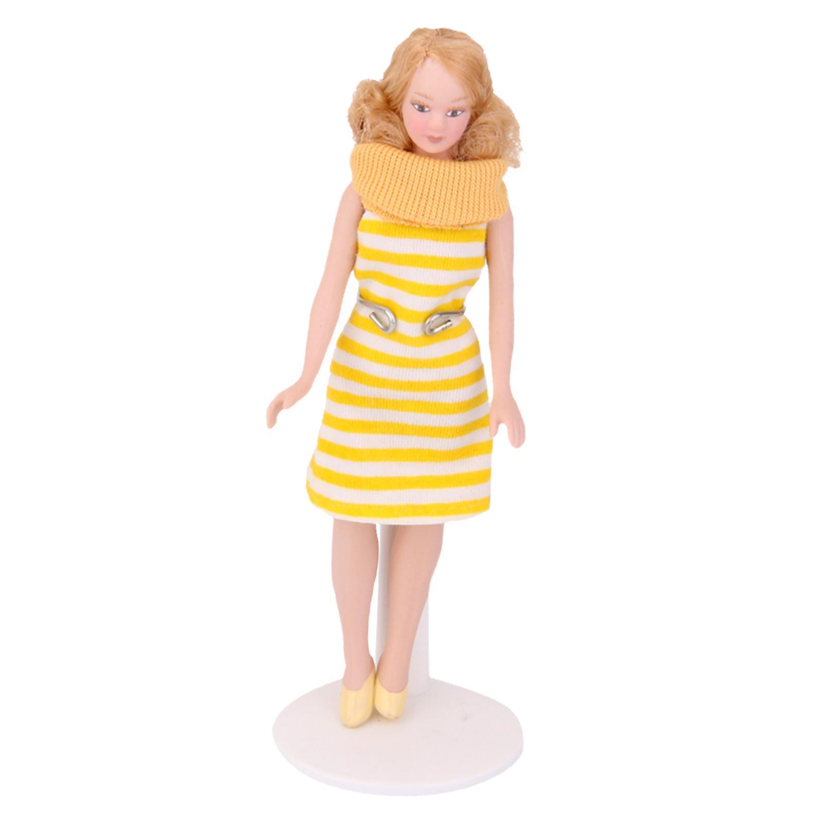 1:12 Échelle Maison de poupées miniature réglable métal adulte Doll Stand Accessoire 