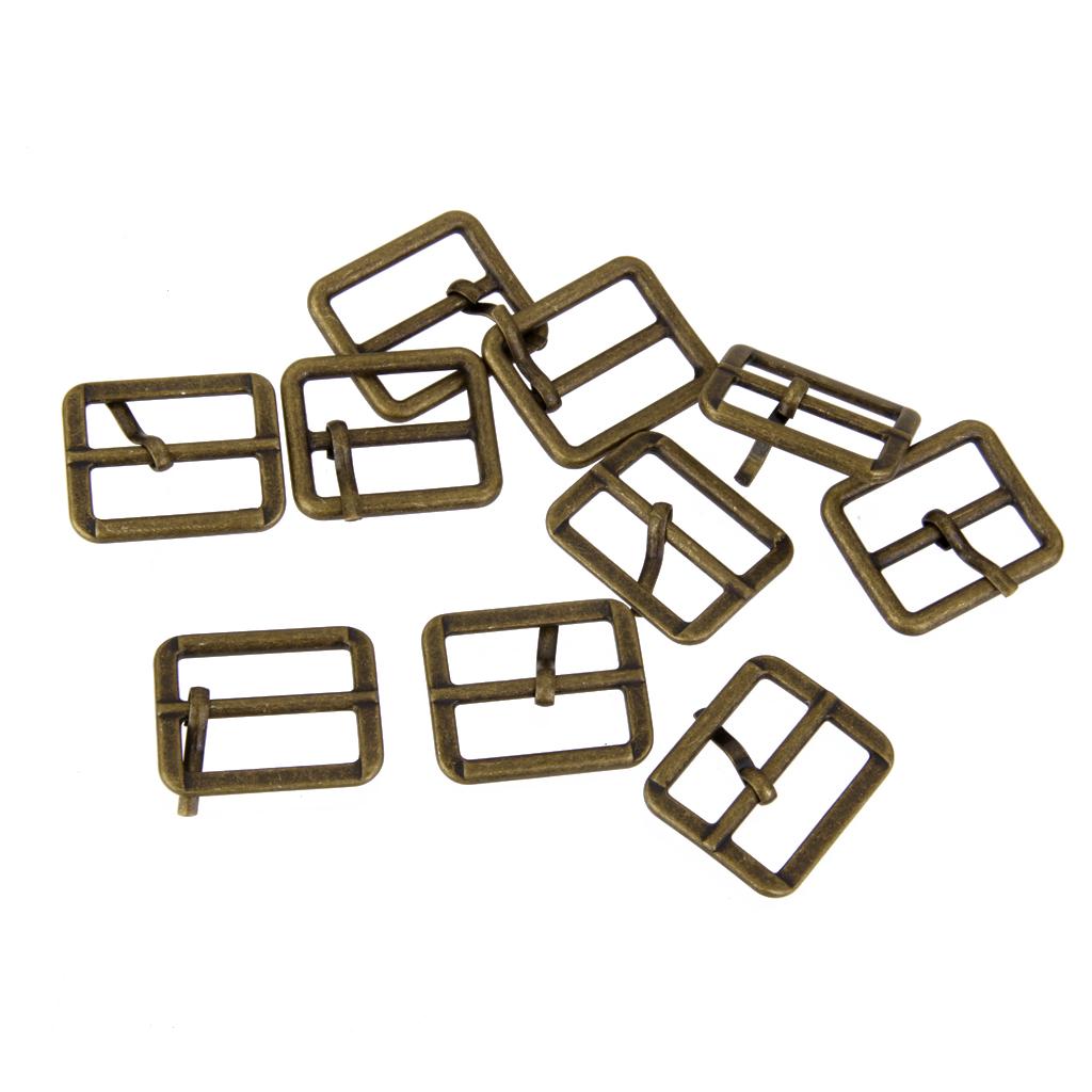 Metal Roller Buckles Rectangle Tri-glide Buckle Bronze 25mm