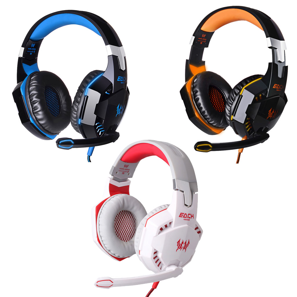 Deep Bass Game Headphone Sound Over-Ear Gaming Headset Earphone Blue