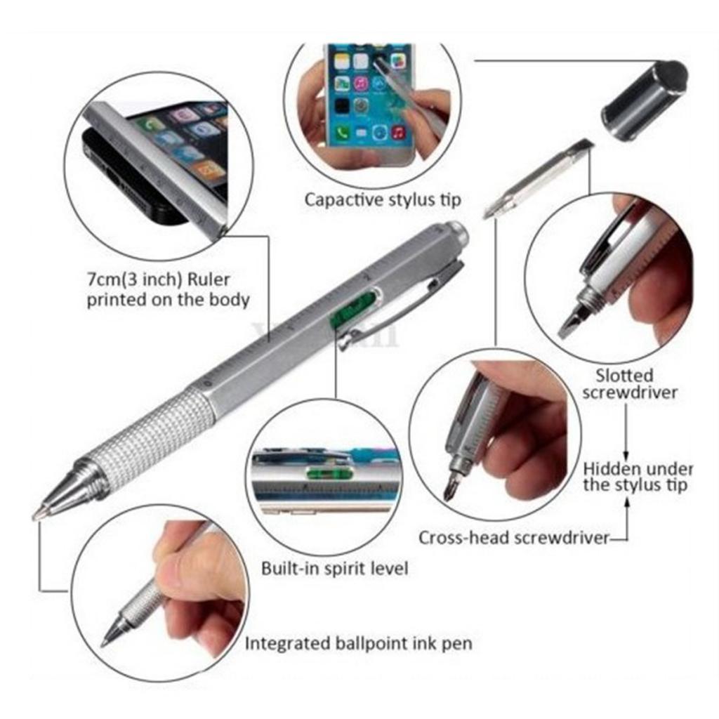 Capacitive Pen Stylus Ballpoint Pen for Samsung Apple Phone Computer 