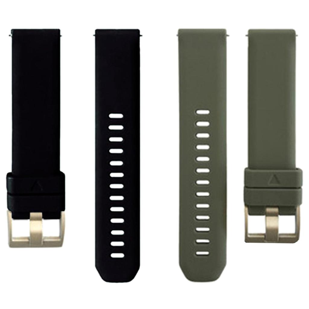 2 Pack 20mm Silicone Watch Band Quick Release Strap Replacement 