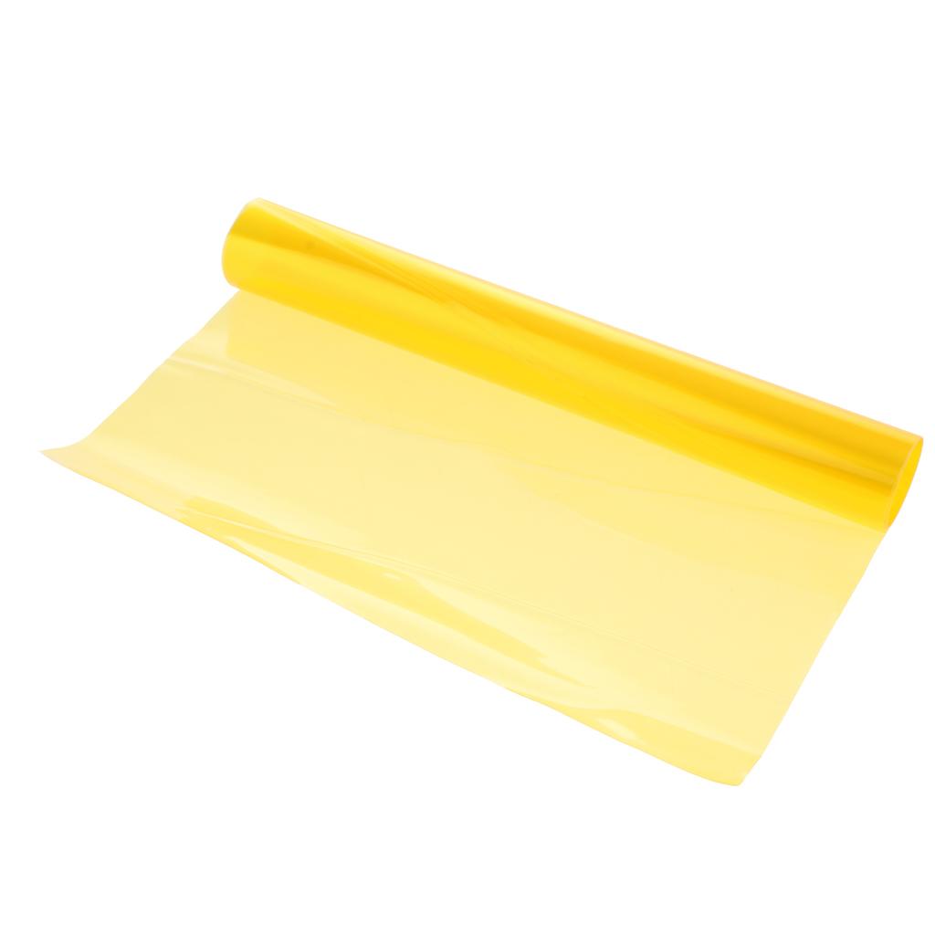 Fog Light Protector Sticker Headlights Vinyl Film Glossy  Yellow