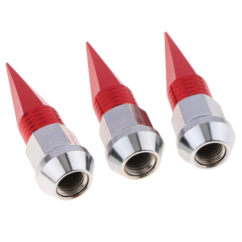 Aluminum Automobiles Wheel Valve Stem Caps Cone Shaped Airtight Stem Red