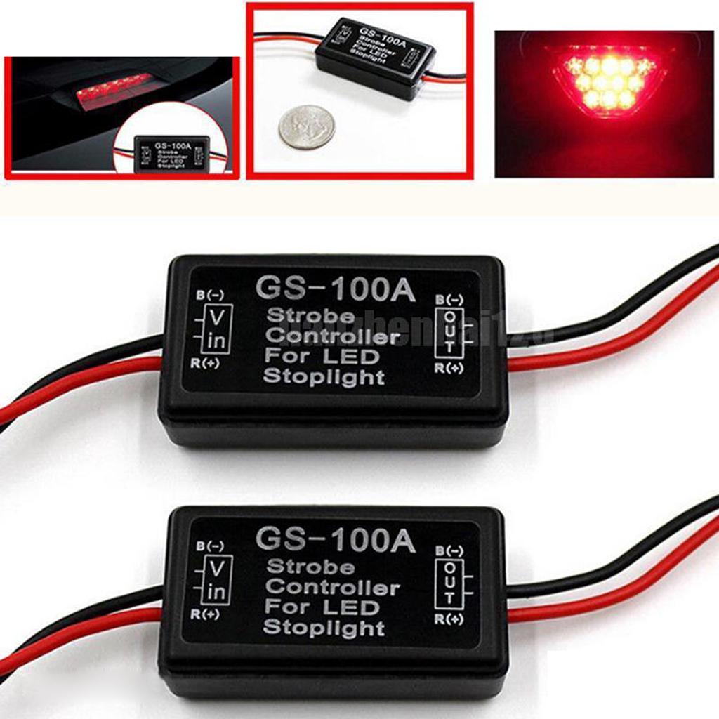 6xAuto 100A Back Brake Stop LED Flash Light Flashing Controller Box Module