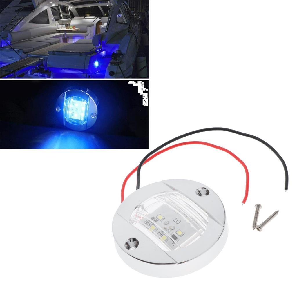 3'' Marine Boat LED Cabin Deck Courtesy Light Stern Transom Lights Blue