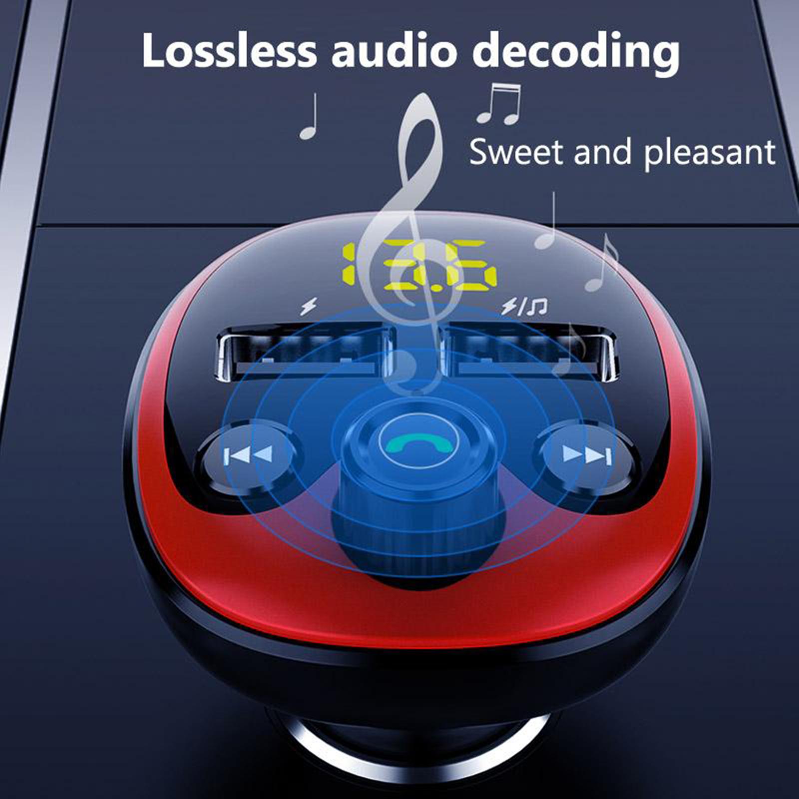 Wireless Bluetooth Car Kit MP3 Music Player FM Transmitter USB Charger Black