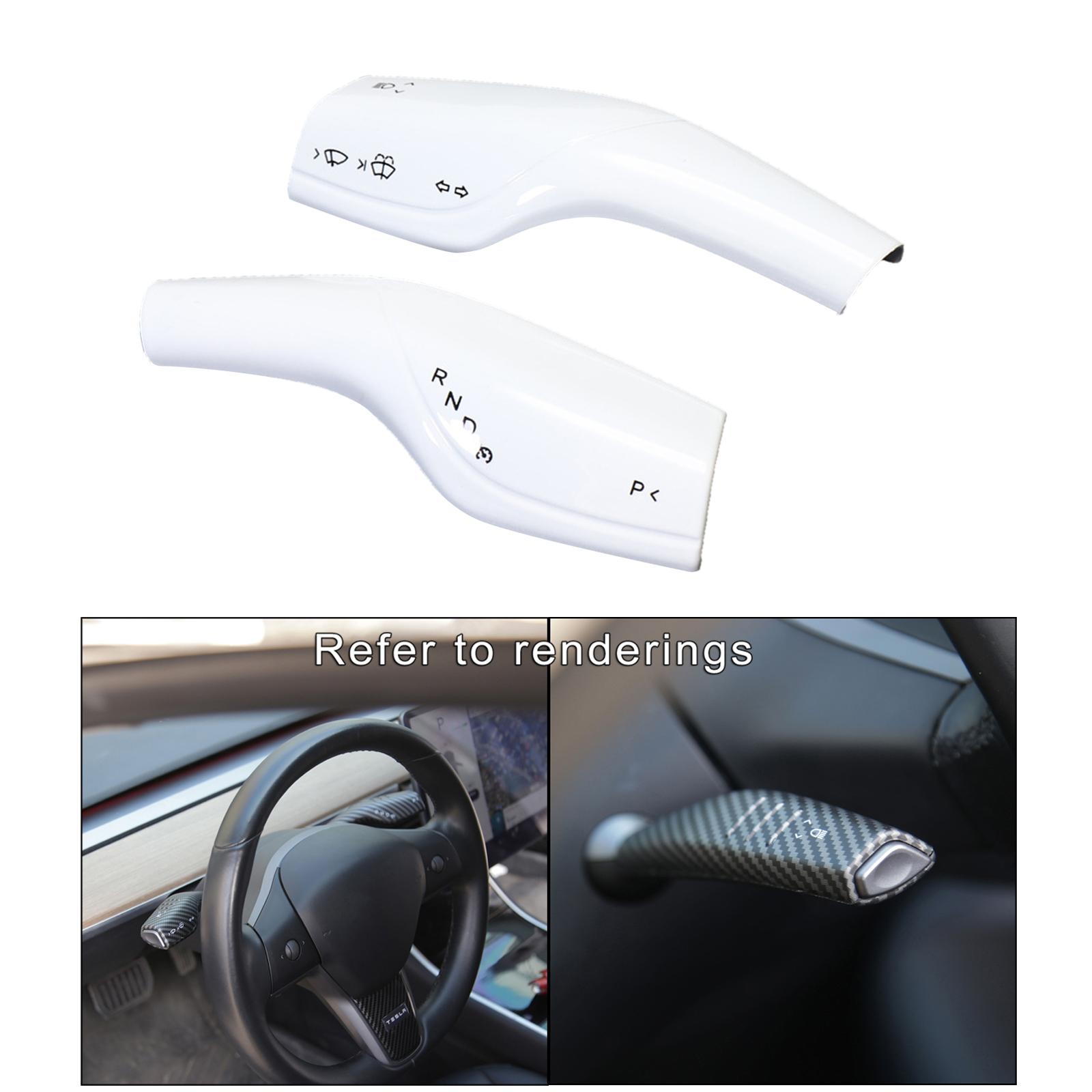 2x Wiper Gear Lever Cover fits for Tesla Model 3 Y Spare Parts White