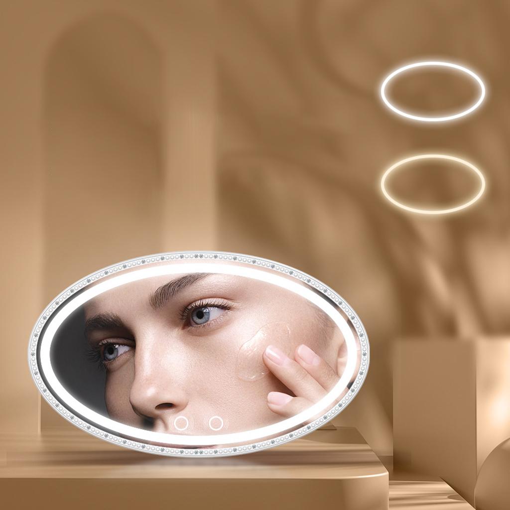 LED Car Visor Makeup Mirror Gift Women Rechargeable Adjustable Vanity Mirror