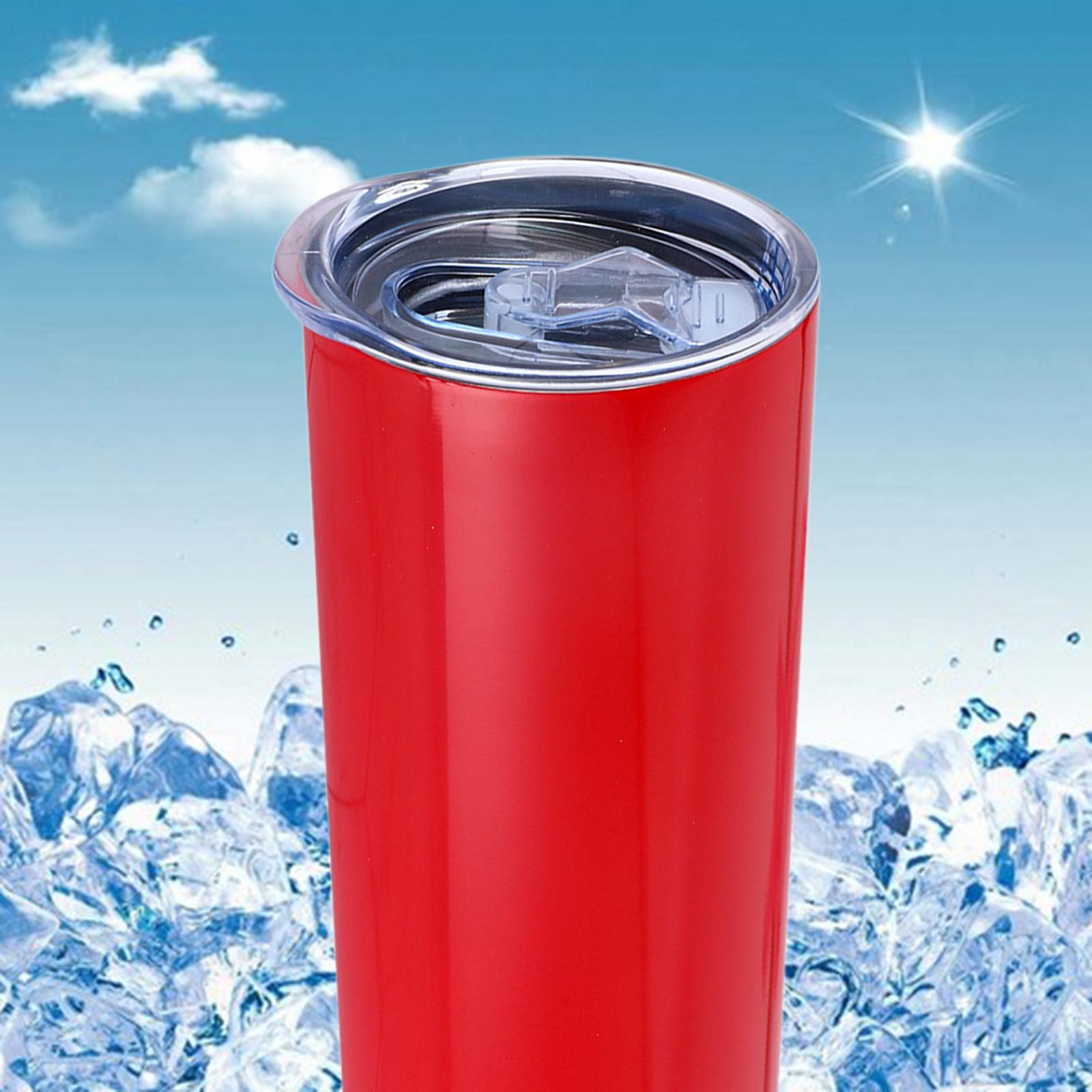 Insulated Coffee Travel Mugs 600ml/20 oz Insulation Lid Cups for Car Red