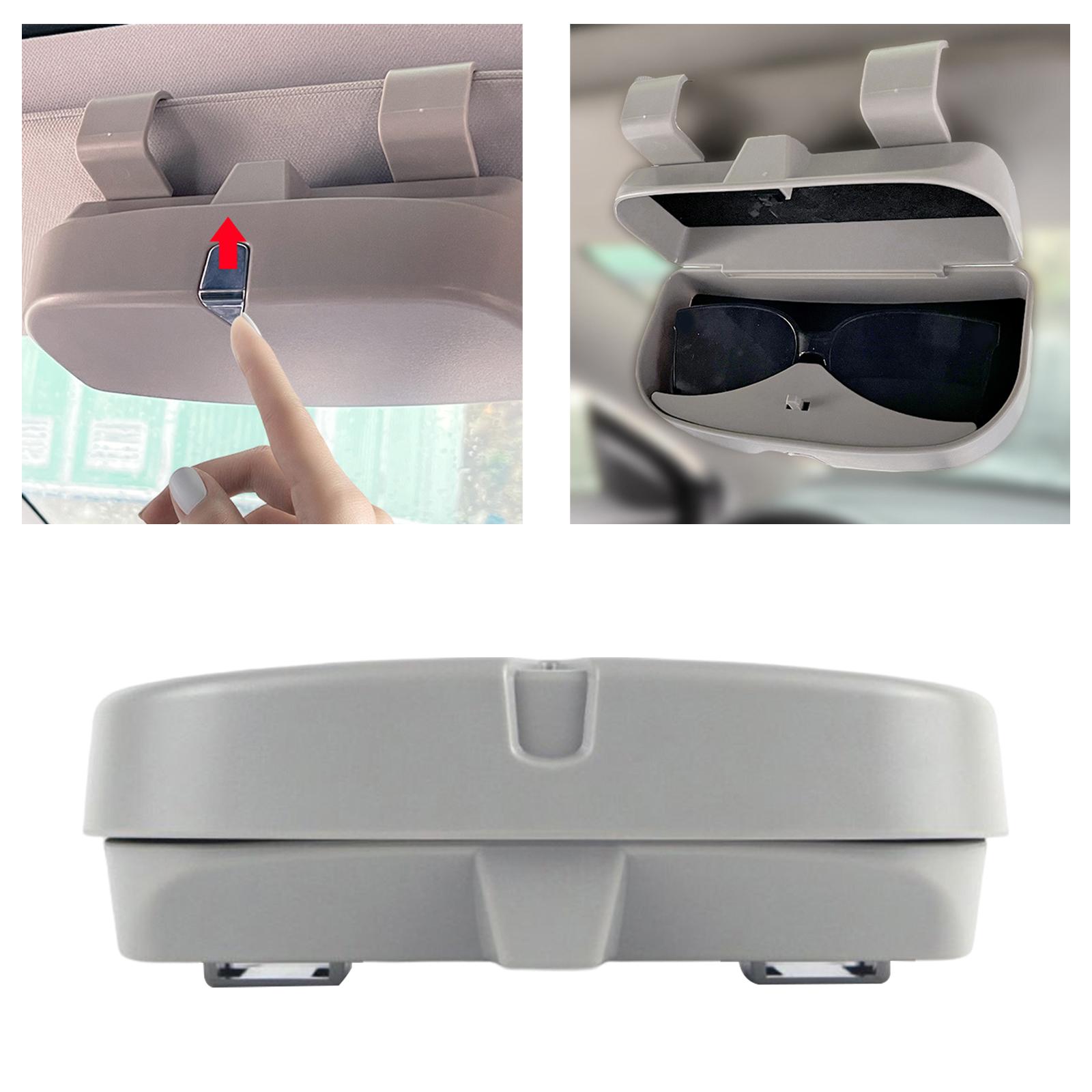 Car Glasses Holder Clip Fit for Tesla Model 3 Y All Car Car Sun Visor Gray