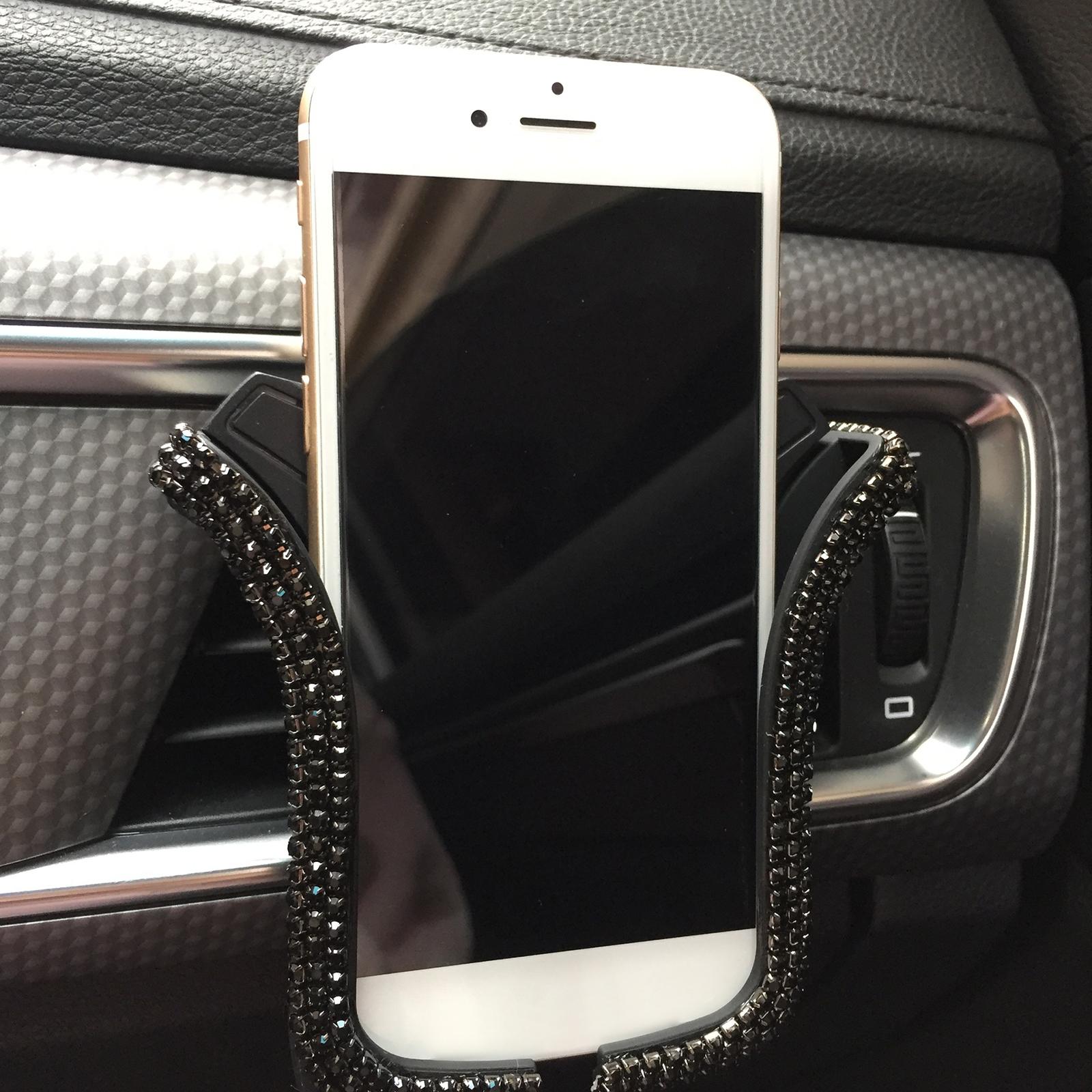 Stylish Sparkling Shiny Phone Holder Car Phone Holder Bling Phone Holder Silver