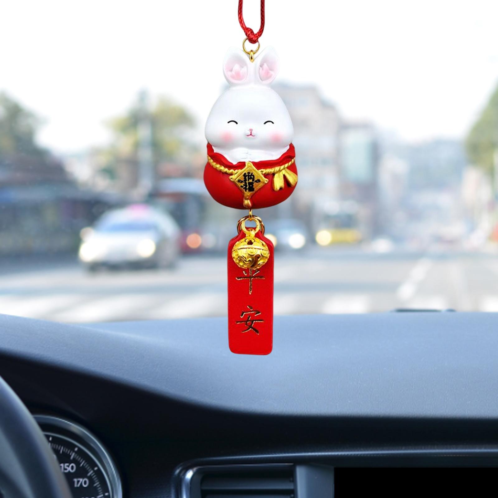 car Rabbit Pendant Charms Ornament Resin for Doors Cafes Windows Style A
