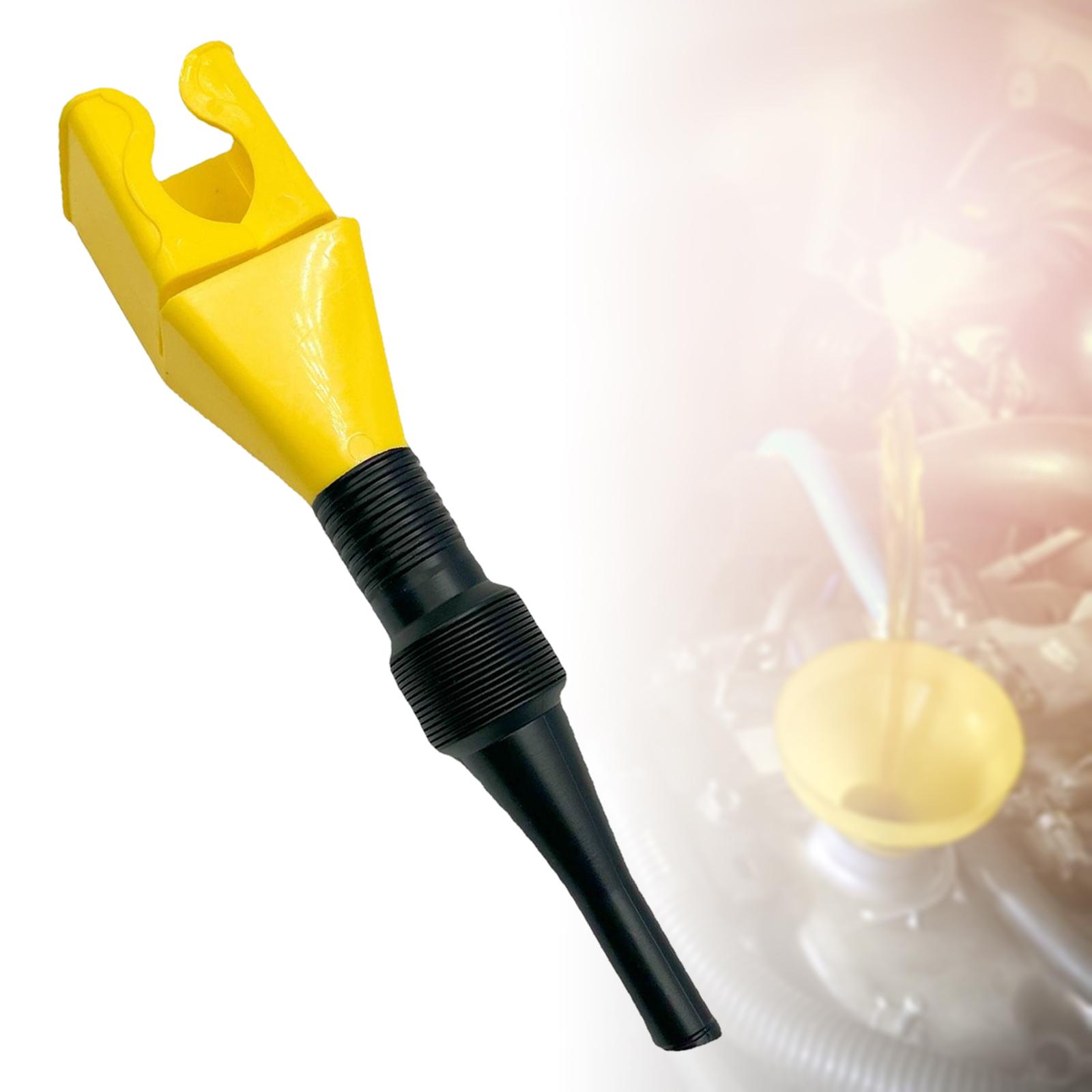 Flexible Fuel Funnel Gasoline Funnels Portable for Liquid Yellow