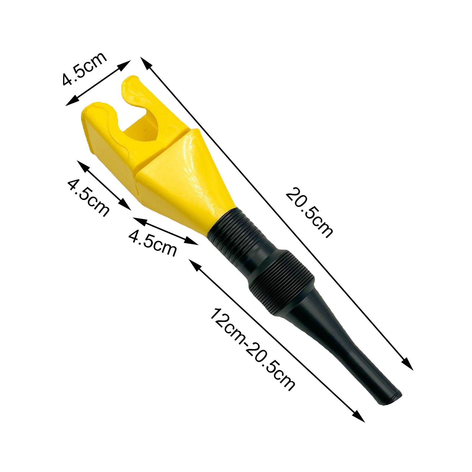 3xFlexible Fuel Funnel Gasoline Funnels Portable for Liquid Yellow