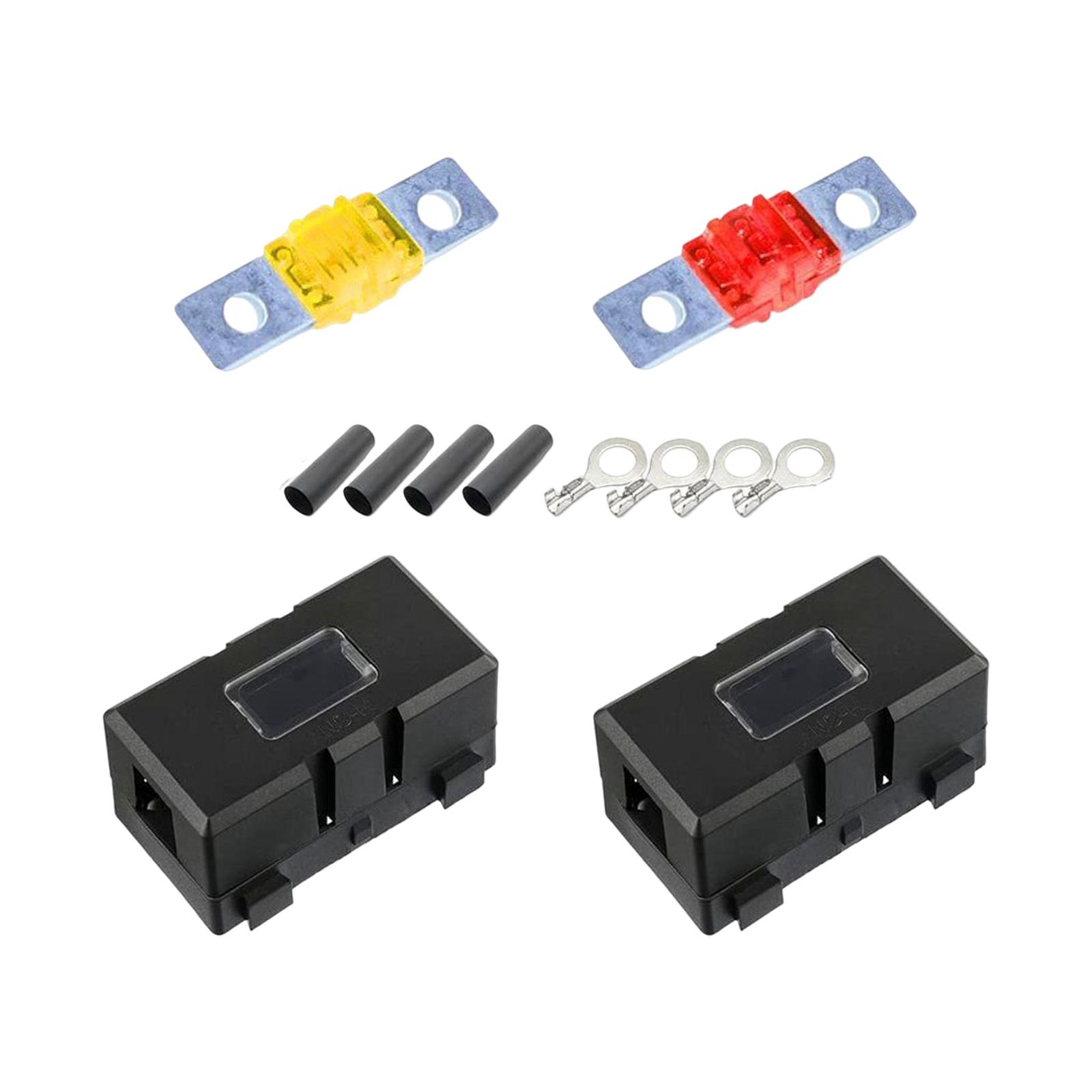Car ANS Fuse Holder Block Durable Waterproof for Motorcycles Cars 2 Set 40A