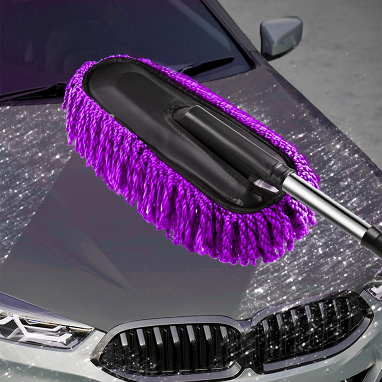Multi Functional Car Brush Duster Washing for Bedrooms Kitchens Home Violet