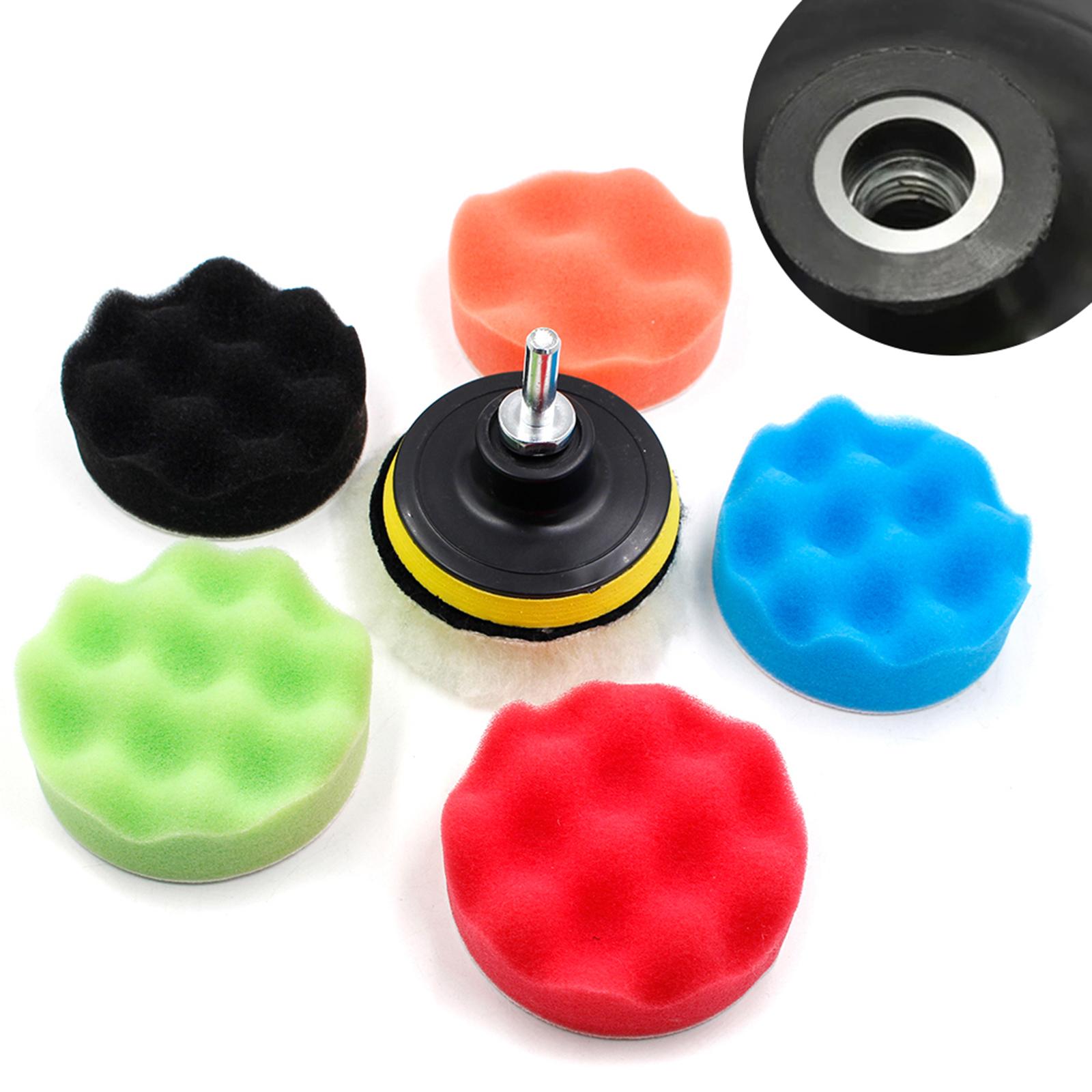 8x Car Polishing Pad Kit Multipurpose Drill Attactments Buffer Polisher Pads 5inch 