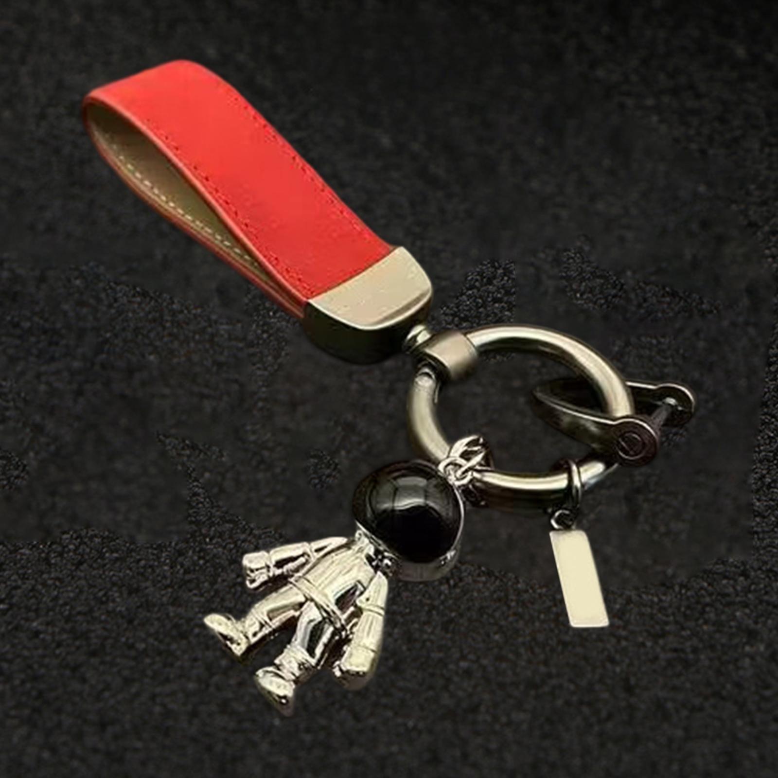 Car Key Chain Decoration Fashion Key Ring Clip for Handbag Purse Wallet Red