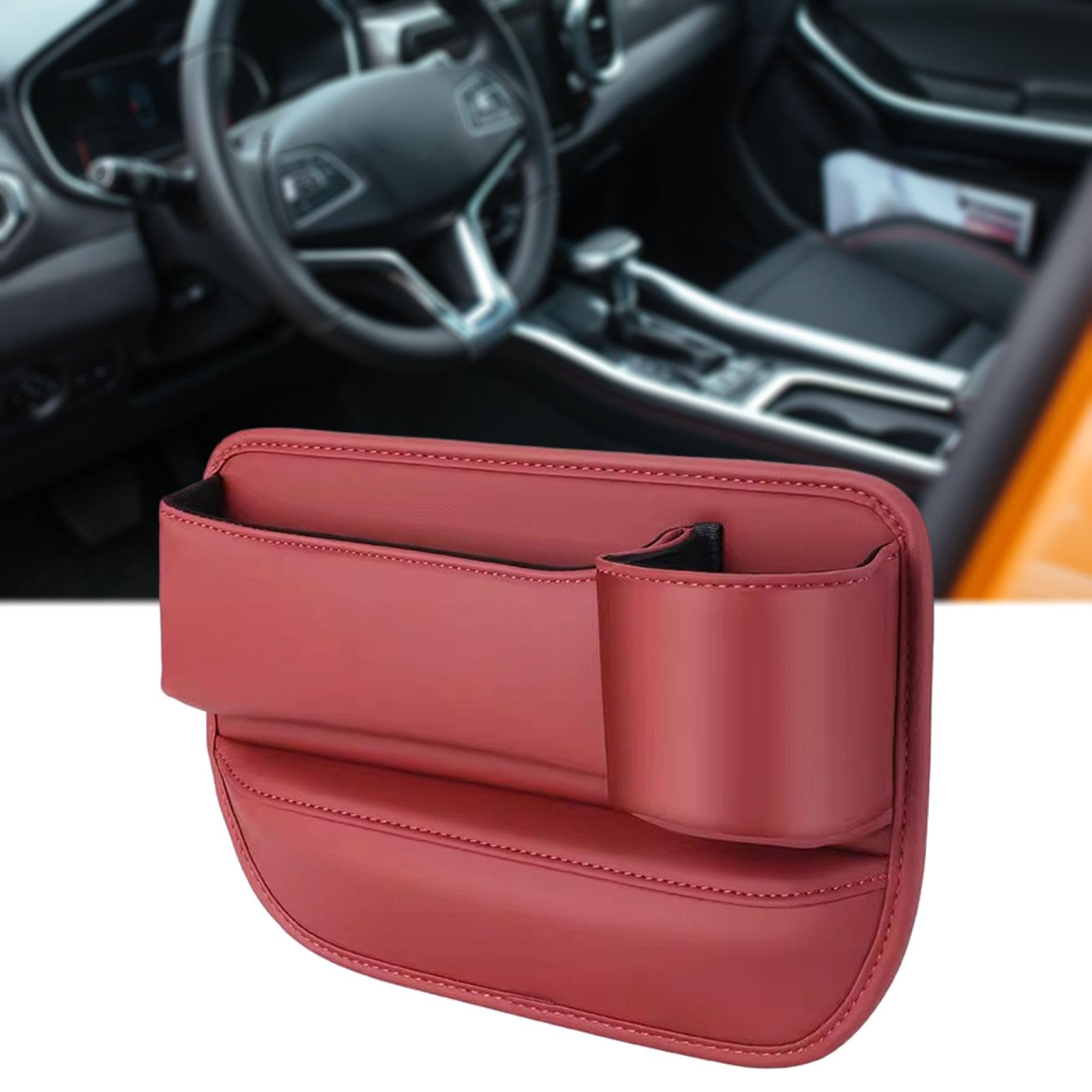 Car Seat Gap Organizer Car Seat Crevice Storage Box for Cellphones Pens Red Passenger Side