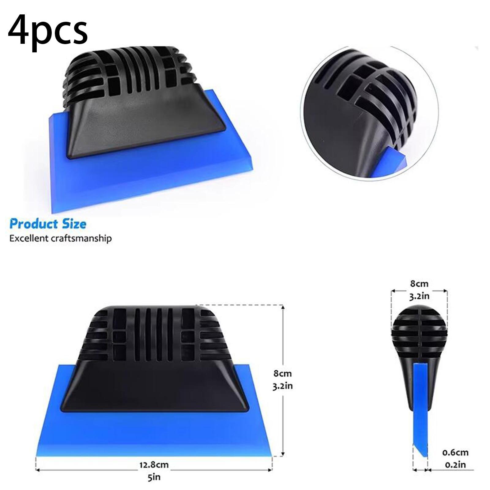 4x Generic Rubber Squeegee Replacement Heads Cars Tool for Window Film