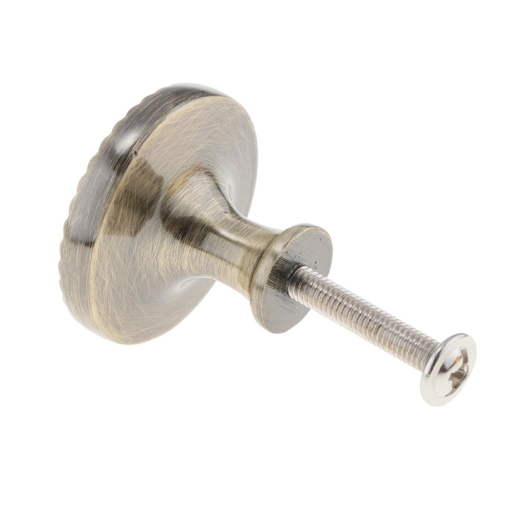 Zinc Alloy Round Knobs Pulls Handles with Screw for Cabinet Bronze