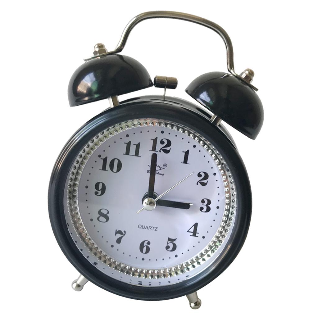 Doppelglockenwecker Glockenwecker Geräuschlos Quarzuhrwerk mit