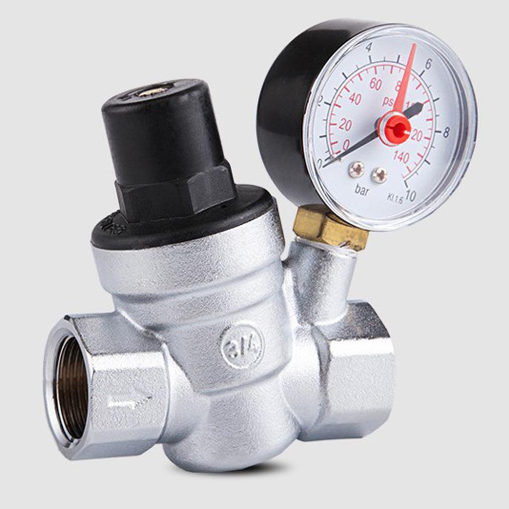 Adjustable Brass Water Pressure Reducing Valves with Gauge DN20