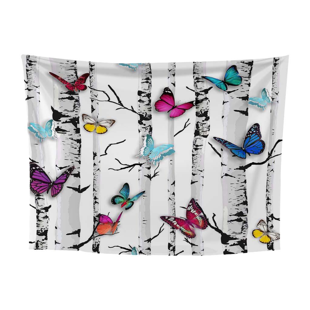 3D Effect Waterproof Wall Hanging Tapestry for Bedroom Butterflies