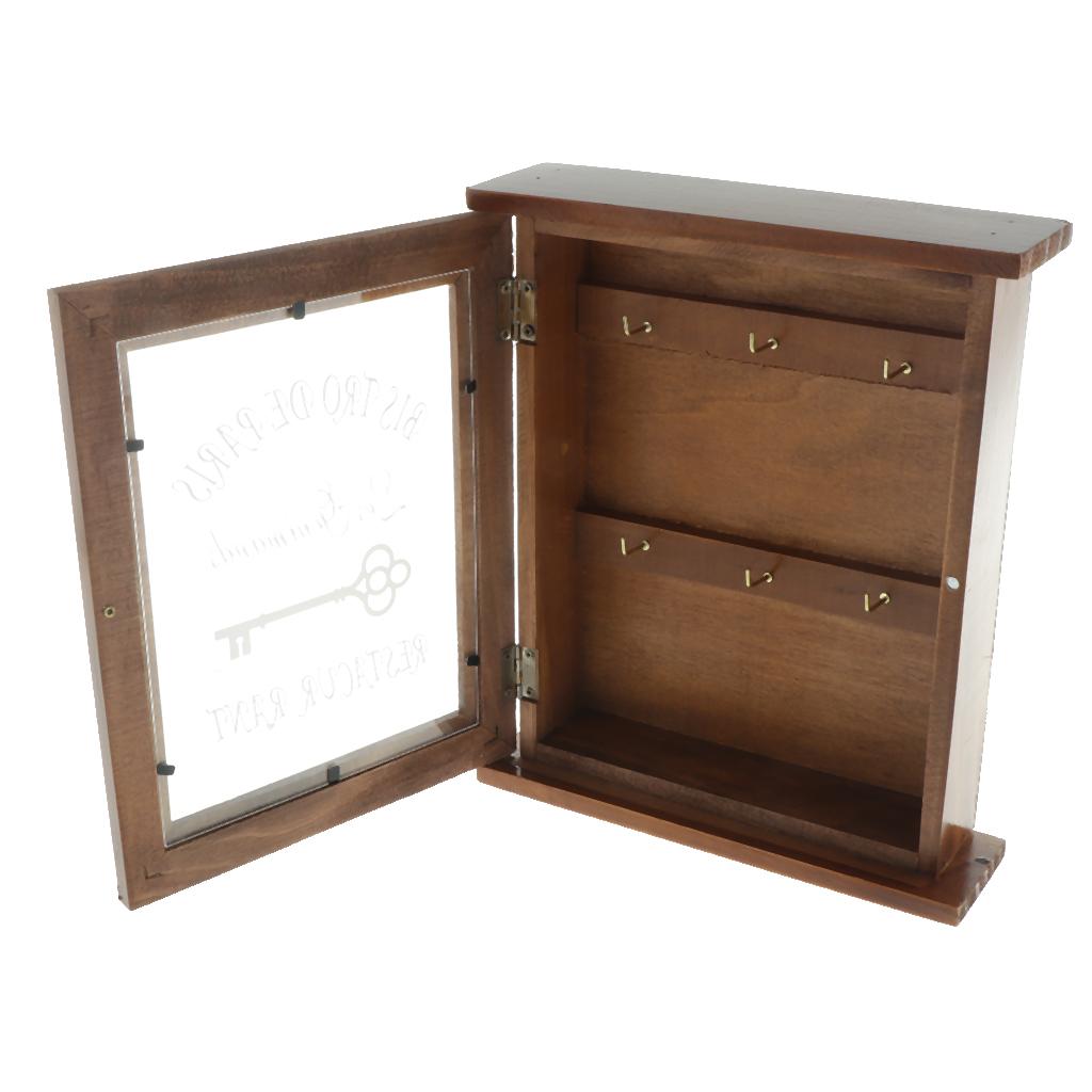 Key Letter Holders 6 Hooks Decorative Key Rack Wooden Key