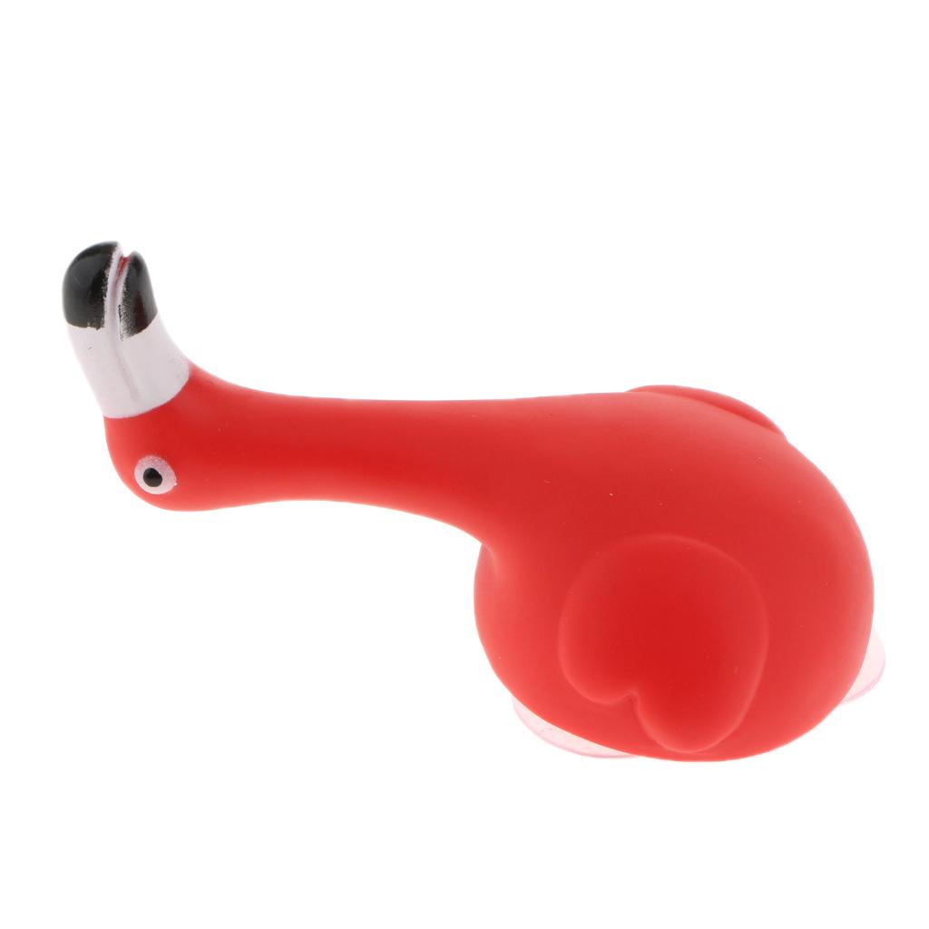 Cute Cartoon Animal Shape Toothbrush Holder Towel Rail Hooks Red Flamingo