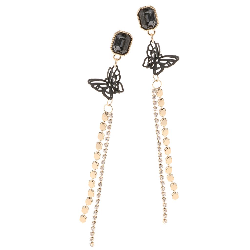 Women Chain Tassels Drop Dangle Hook Earrings Stud Copper Alloy Earrings D