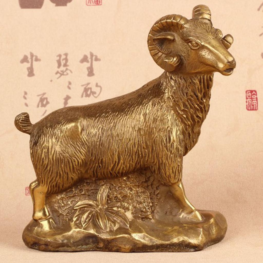 Blesiya Copper 12 Zodiac SHENGXIAO Animal Figurines Garden Ornament Dragon