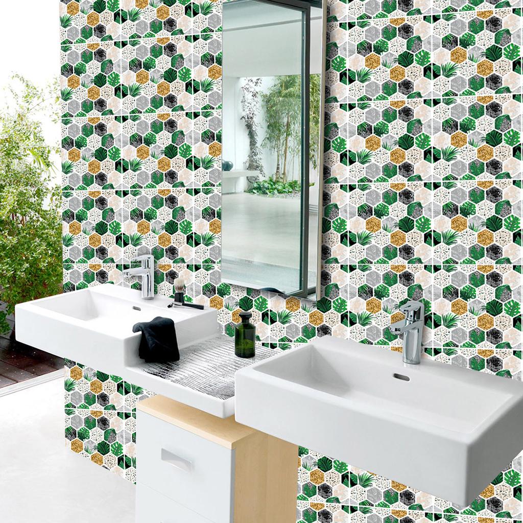 Adhesive Tile Mosaic Decal Kitchen Line Wall Stickers F