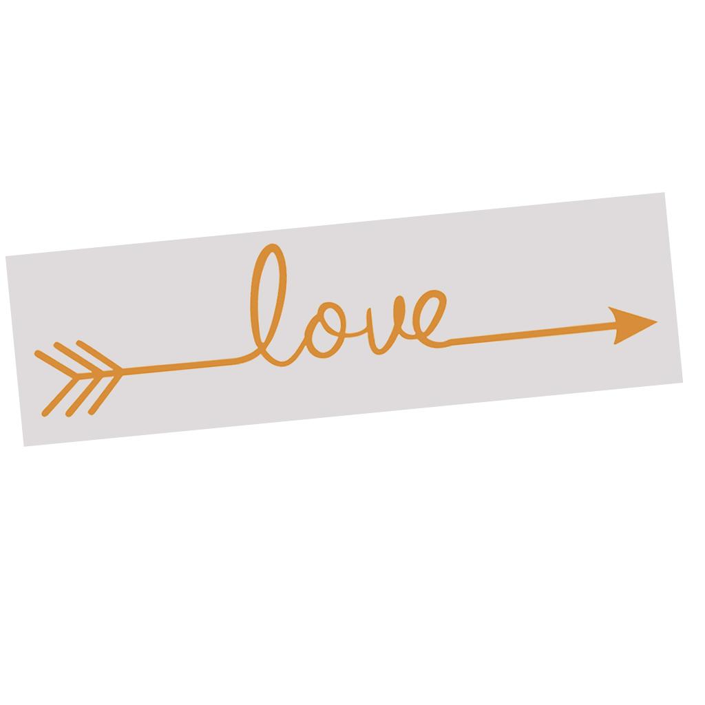 LOVE Wall Sticker Wallpaper Wedding Backdrop Sticker Mural Wall Poster Orange 