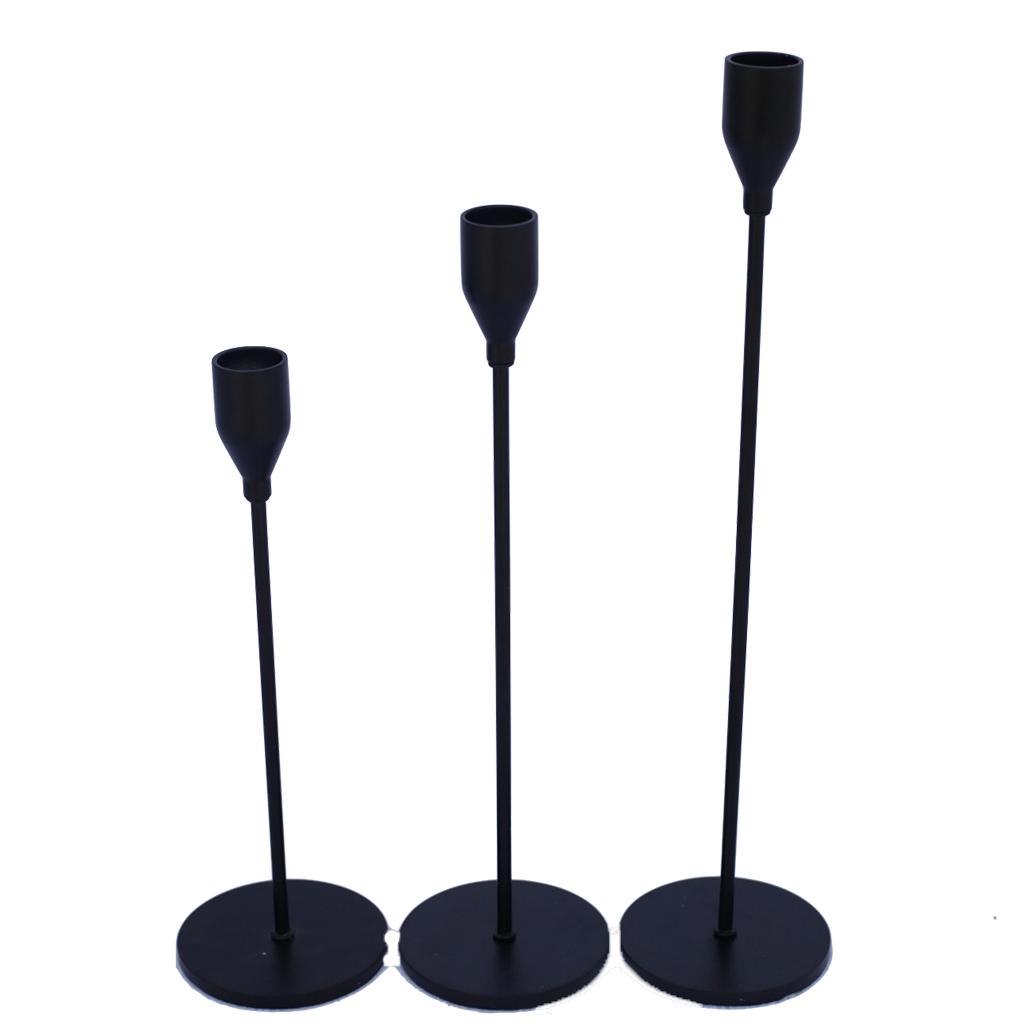 Black Candle Holders Table Decorative Candlestick Holder for Party Decor