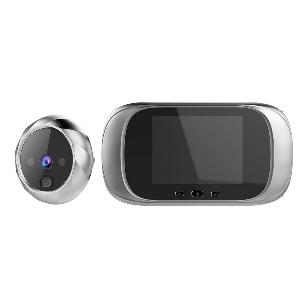 DD1 2.8 inch LCD Digital Night Vision Camera Doorbell with Peephole Silver