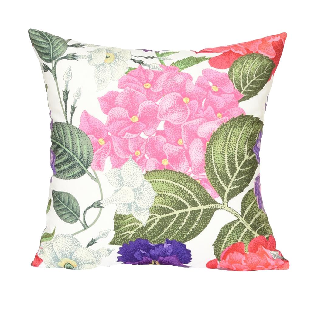 Square Flower Patterns Velvet Pillowcase Cushion Cover Slipcover 18x18"  02