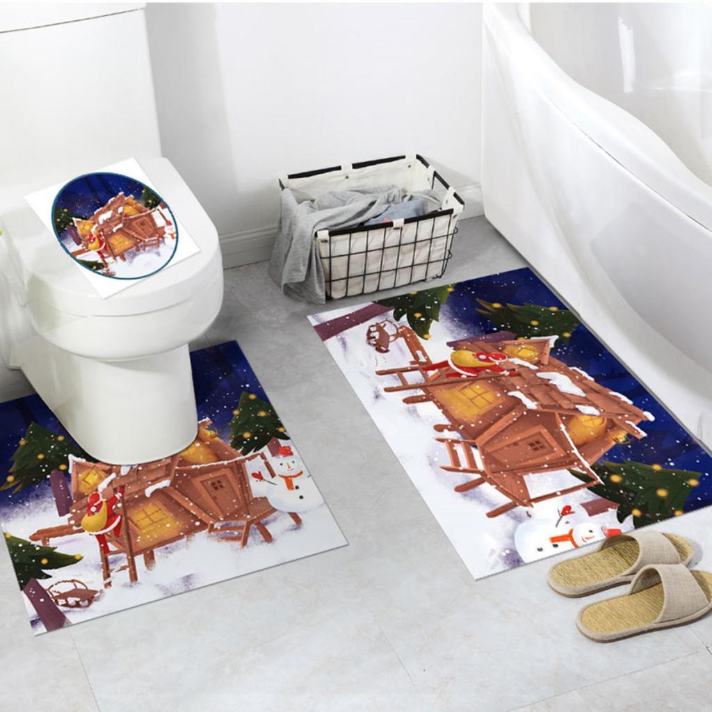 Christmas Non-slip Self Adhesive Bathroom Decal Toilet Seat Sticker 4