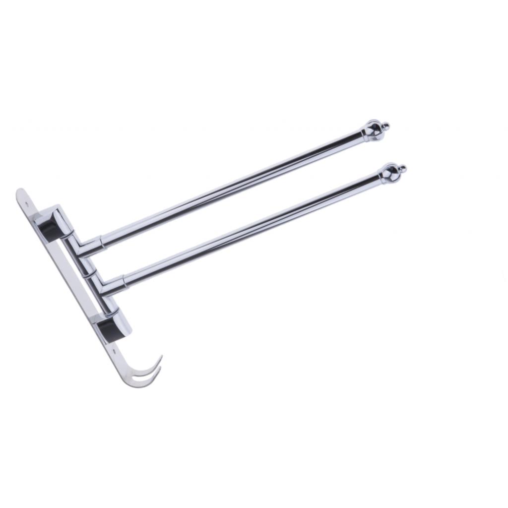 Stainless Steel swivel Bathroom towel bars hotel towel hangers 2 Bars