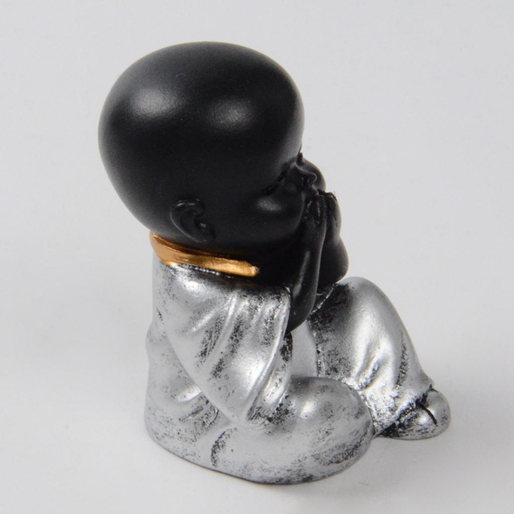 Ceramic Small Buddha Statue Monk Figurine Tea pet  Ornaments Style04