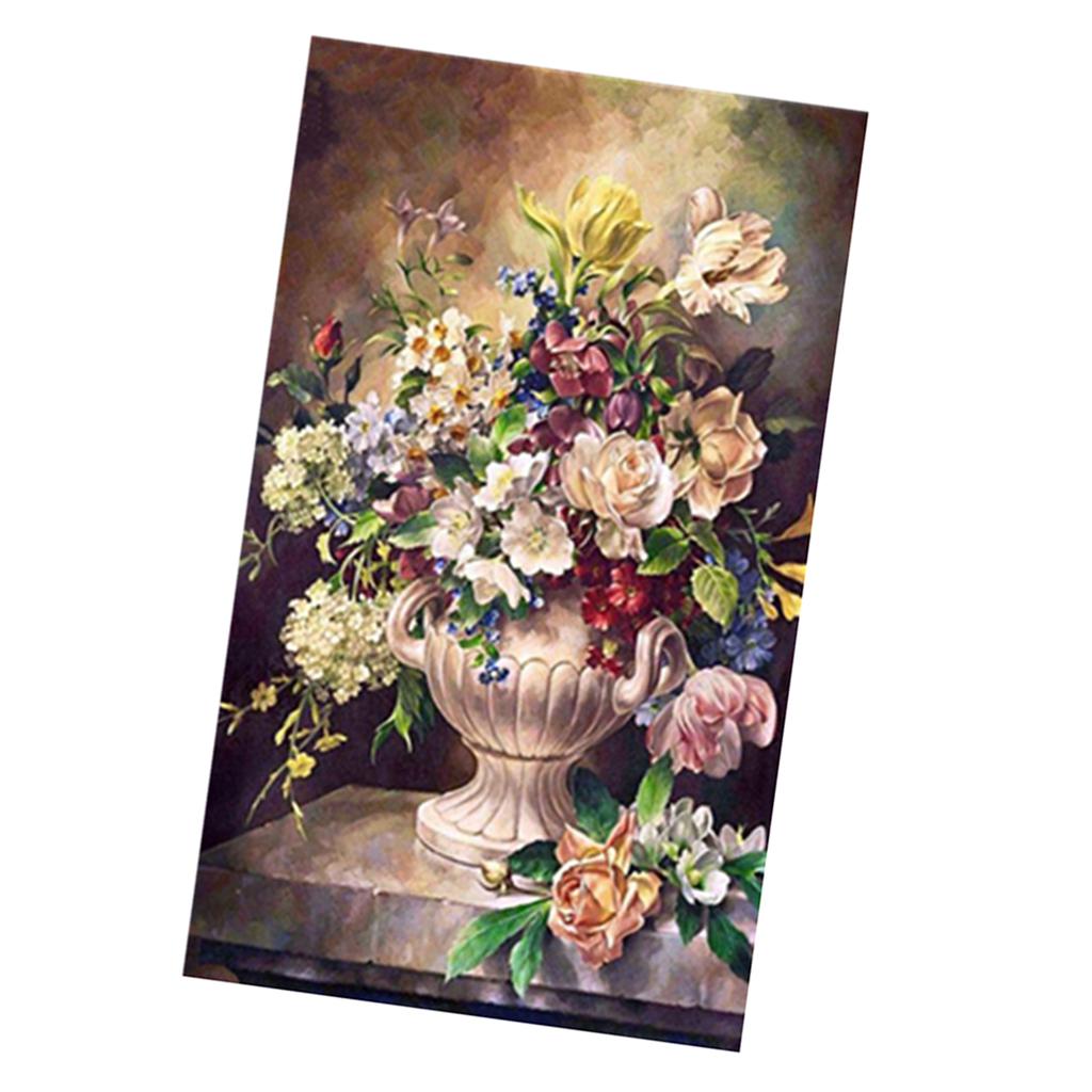 5D DIY Diamond Painting Pictures Flower Mosaic Crafts Wall Arts Ornaments B