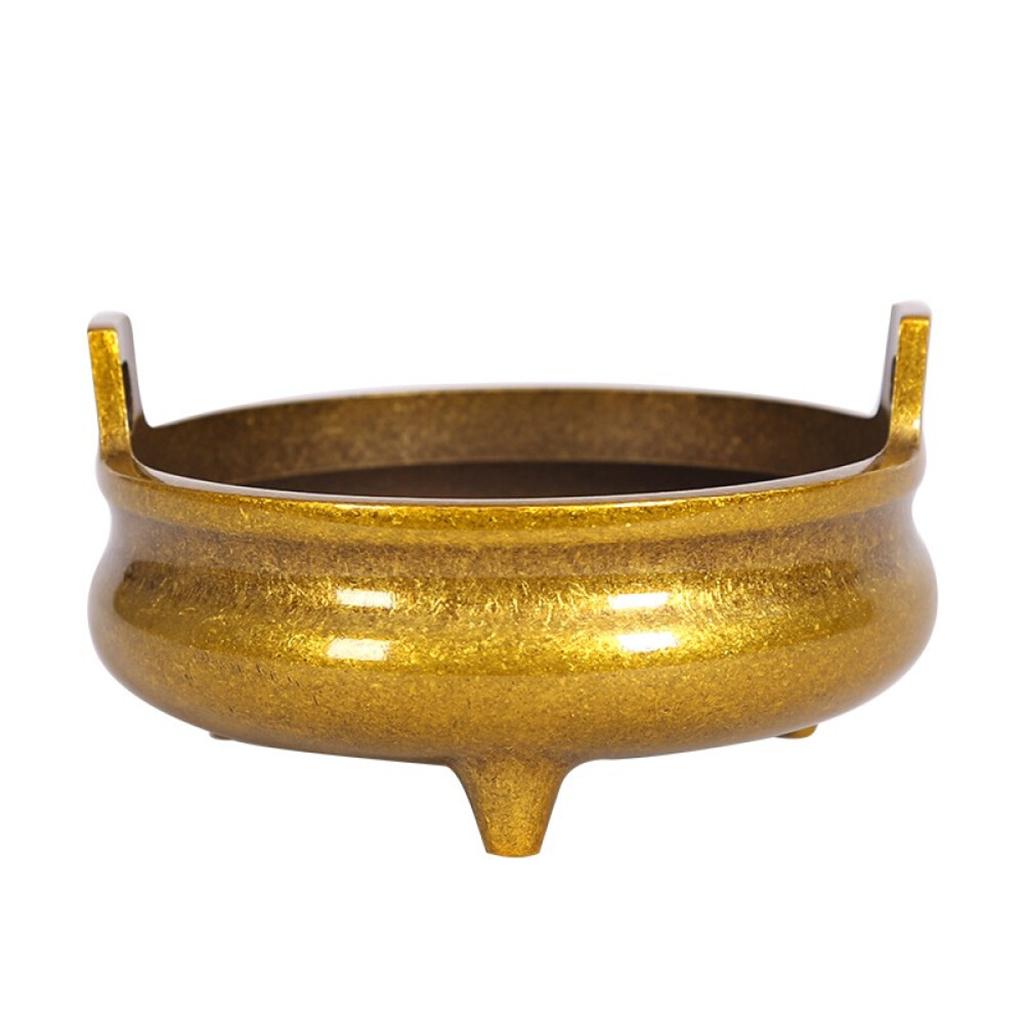 Pure Copper Incense Burner Home Decoration Gift Buddha Incense 12.5cm Golden