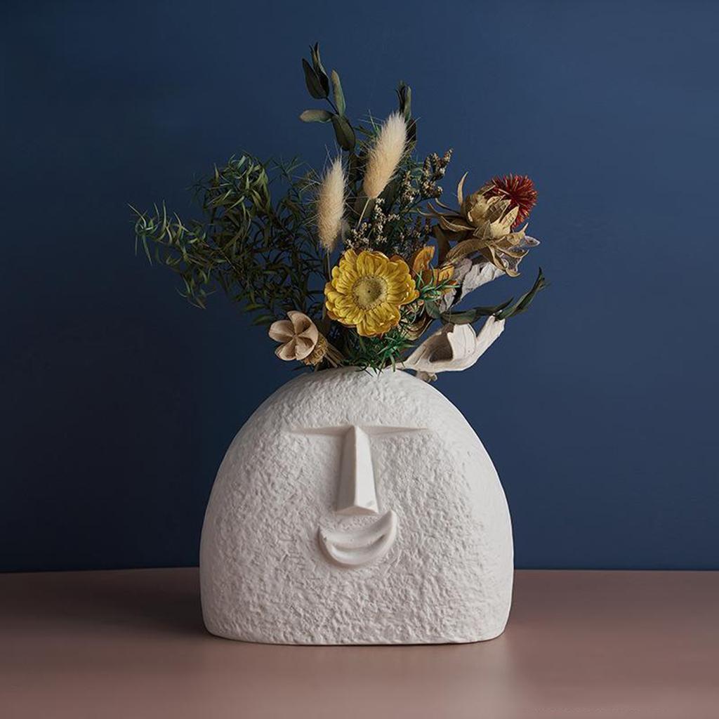 Ceramic Vase Bottle For Dried Flower Stems Bunch Arrangement 13x6.5x12cm