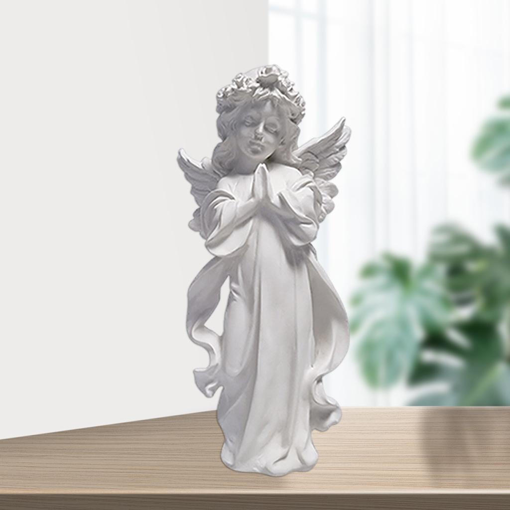 Girls Angel Statue Cherub Figurine Retro Sculpture Figures Home Garden Decor