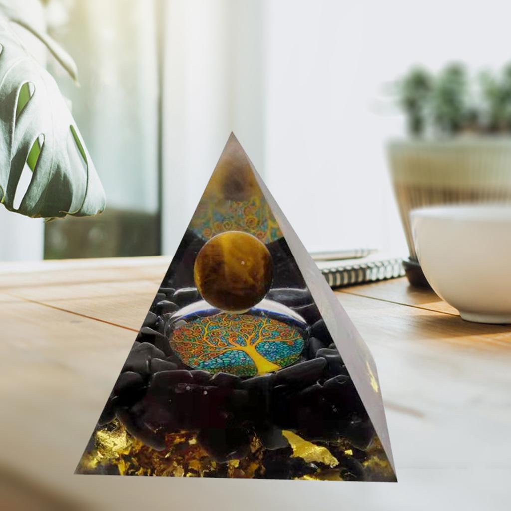 Orgone Pyramid Reiki Crystal Quartz EMP Protection Meditation Obsidian