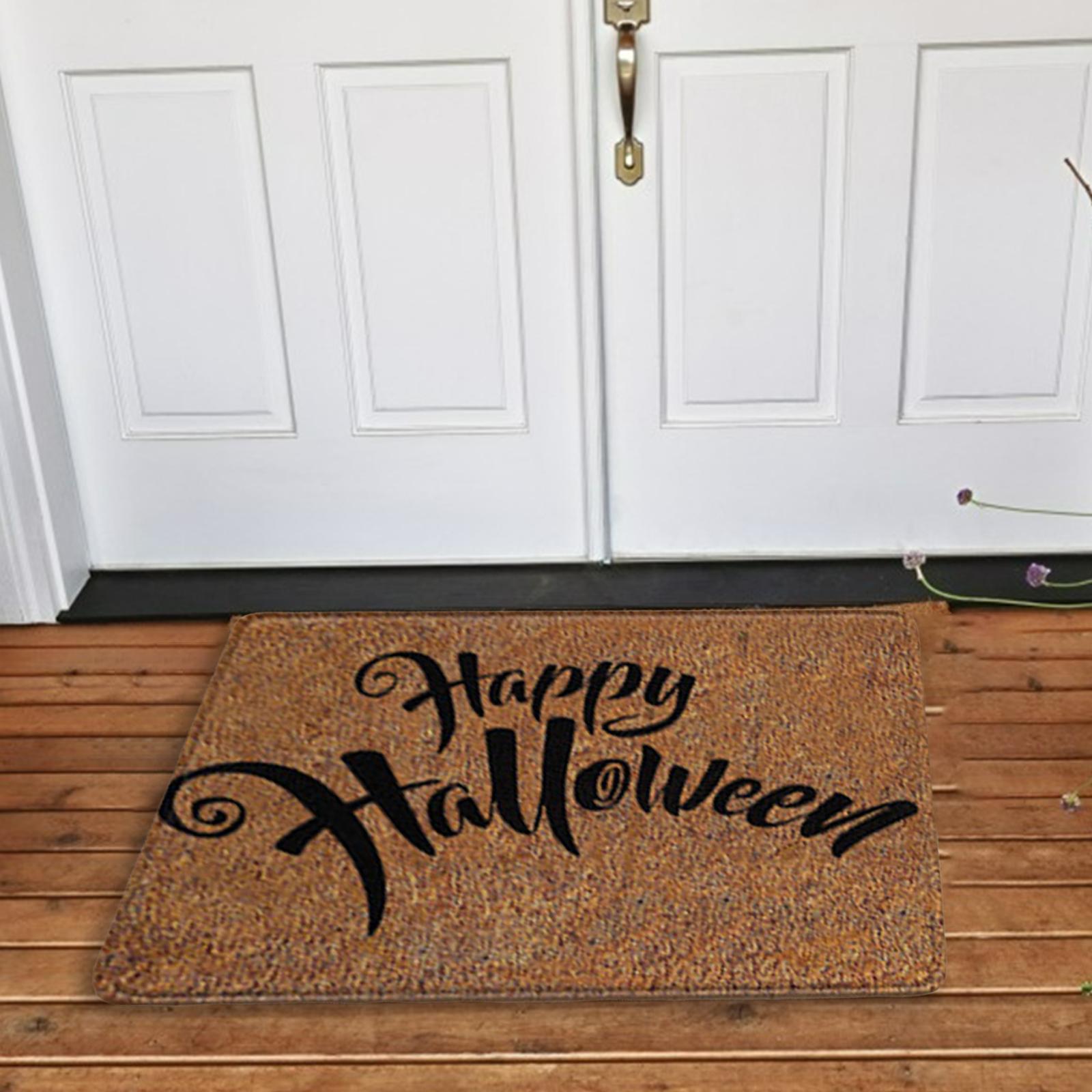 Printed Halloween Doormat Pumpkin Non-Slip Area Area Rug Office Bathroom style 23