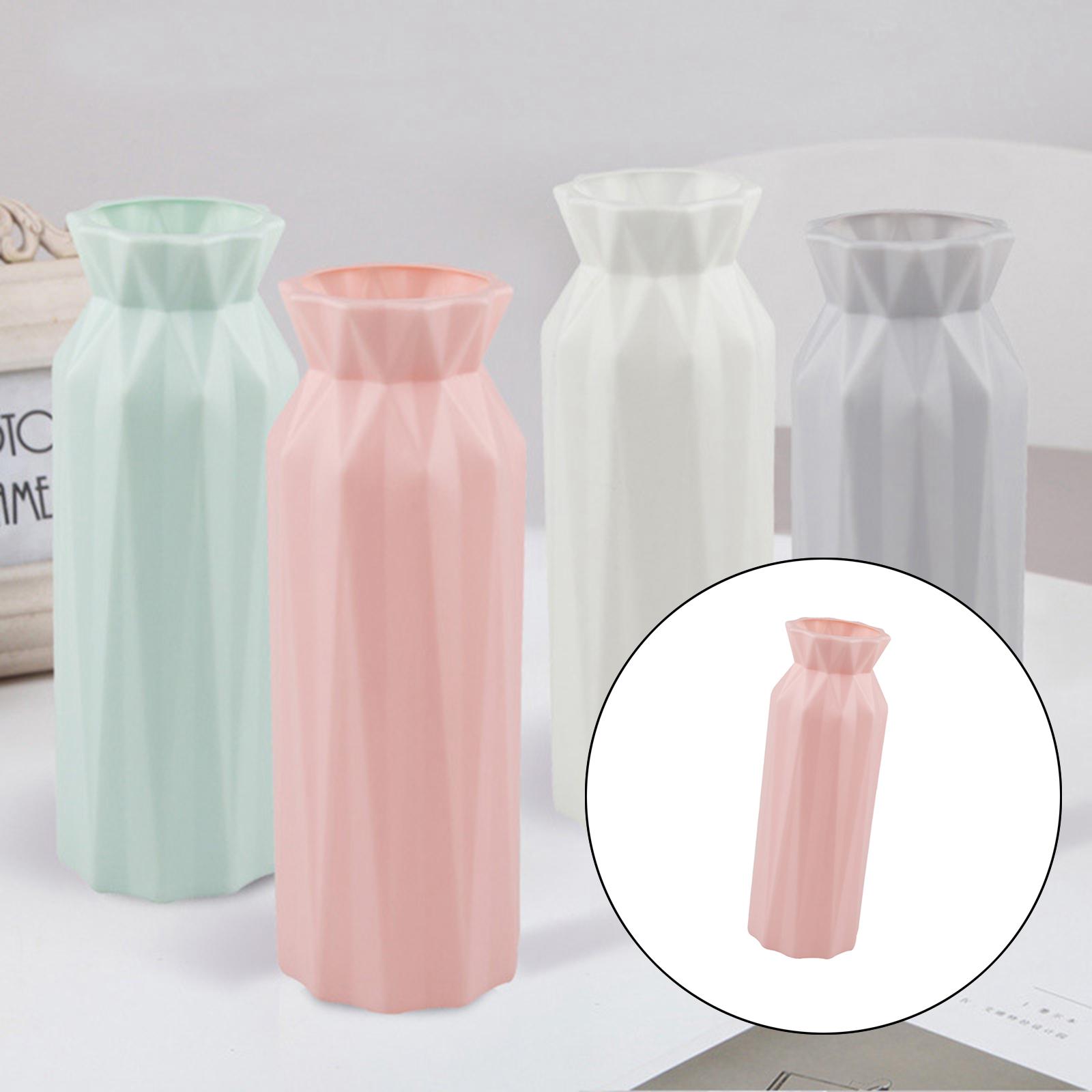 2x Plastic Flower Vase Home Livingroom Bud Vases Centerpiece Ornament